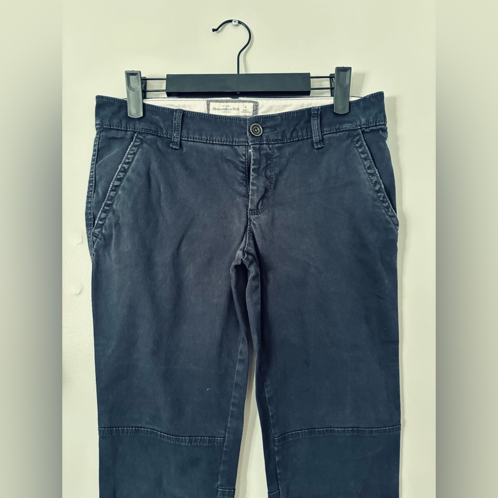Abercrombie & Fitch Women’s Navy Blue Utility Pants Size 4 Slim Mid-Rise